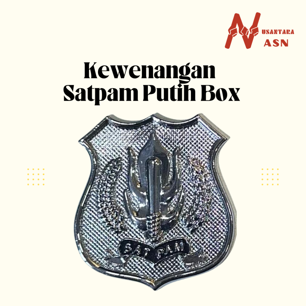 Atribut Kewenangan Satpam Putih Box Paku