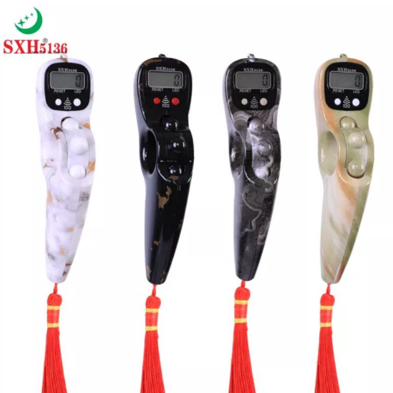 KODE X89R Tasbih Digital Alarm Bunyi Beep 1 Motif Marmer dan kayu SXH5136