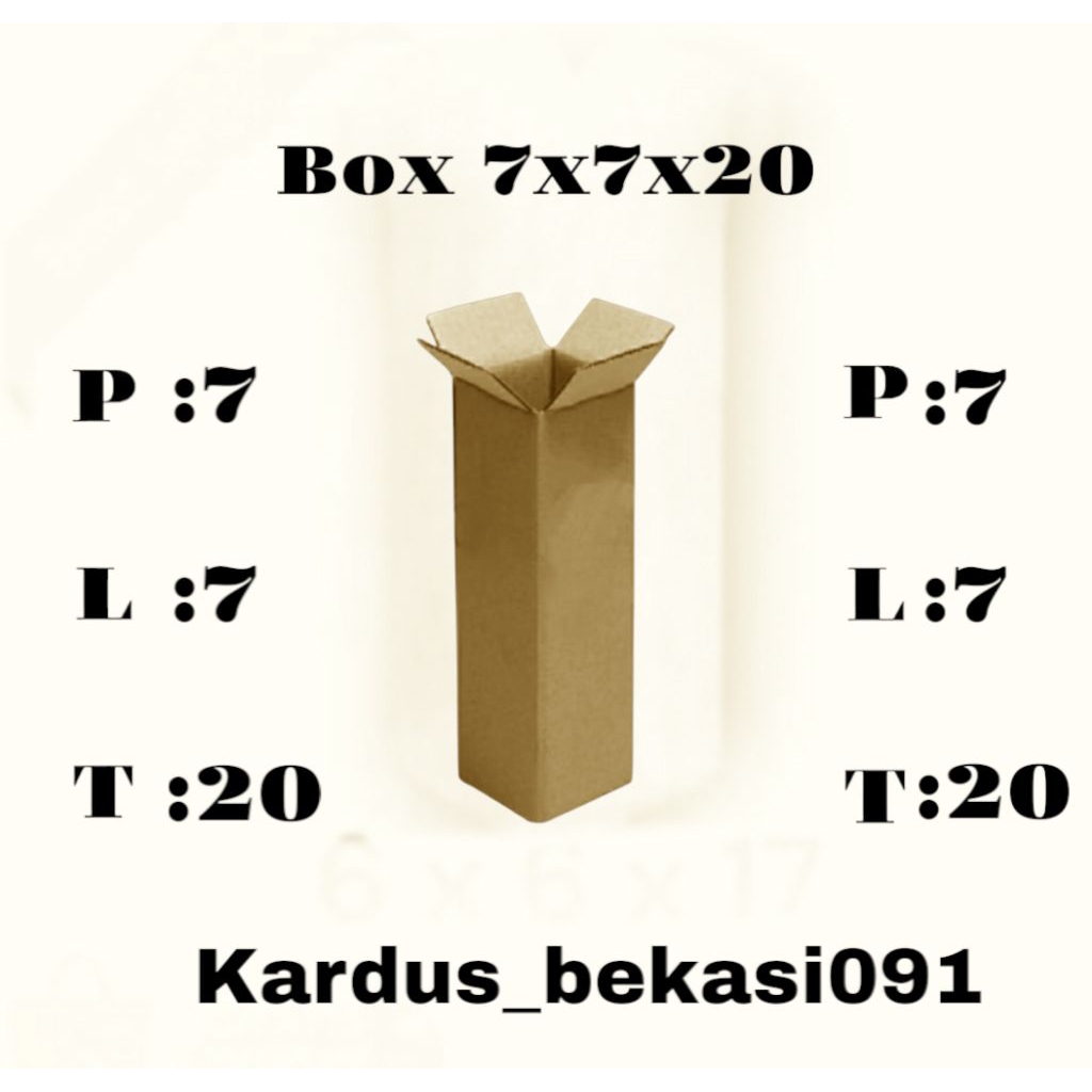 kardus box packing 7x7x20