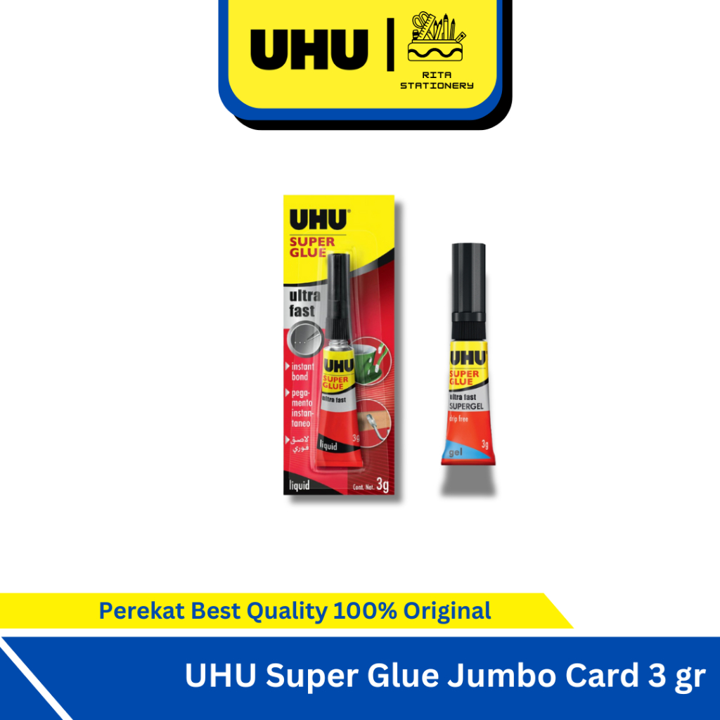 

UHU Super Glue Jumbo Card 3 gr - Satuan