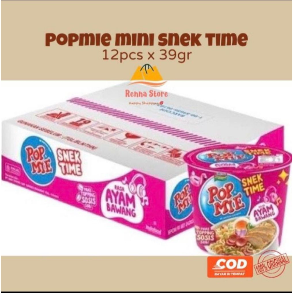 

Pop Mie Mini Snek Time Ayam Bawang 39 gr ( 1 dus isi 12 cup)