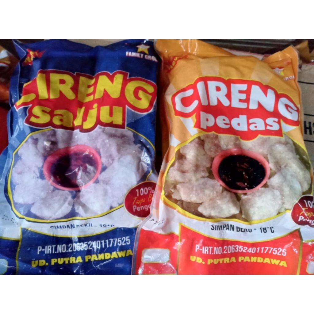 

Cireng salju tanpa bumbu rujak ori dan pedas