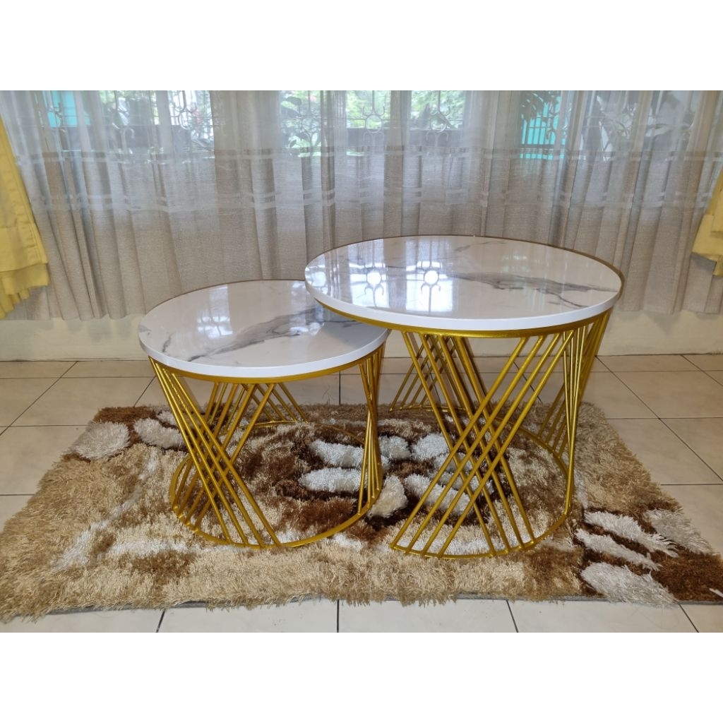 Meja Besi Bulat Ruang Tamu Minimalis