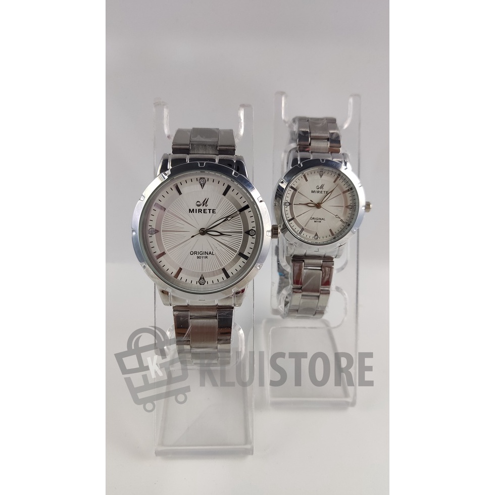 KODE K5V JAM TANGAN COUPLE MIRETE 911 PUTIH ORIGINAL 1