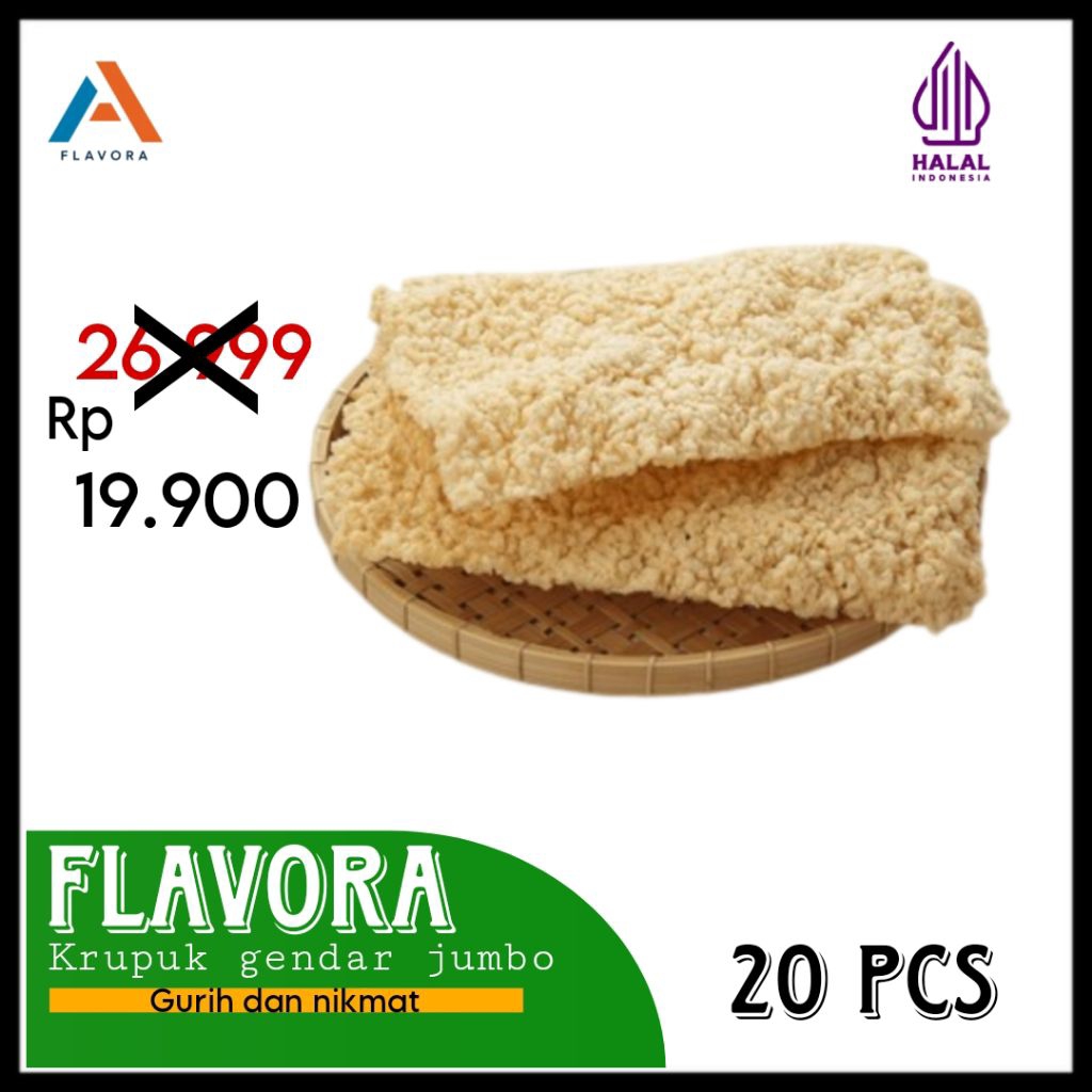 

Flavora krupuk gendar/Lempeng puli JUMBO | isi 20pcs
