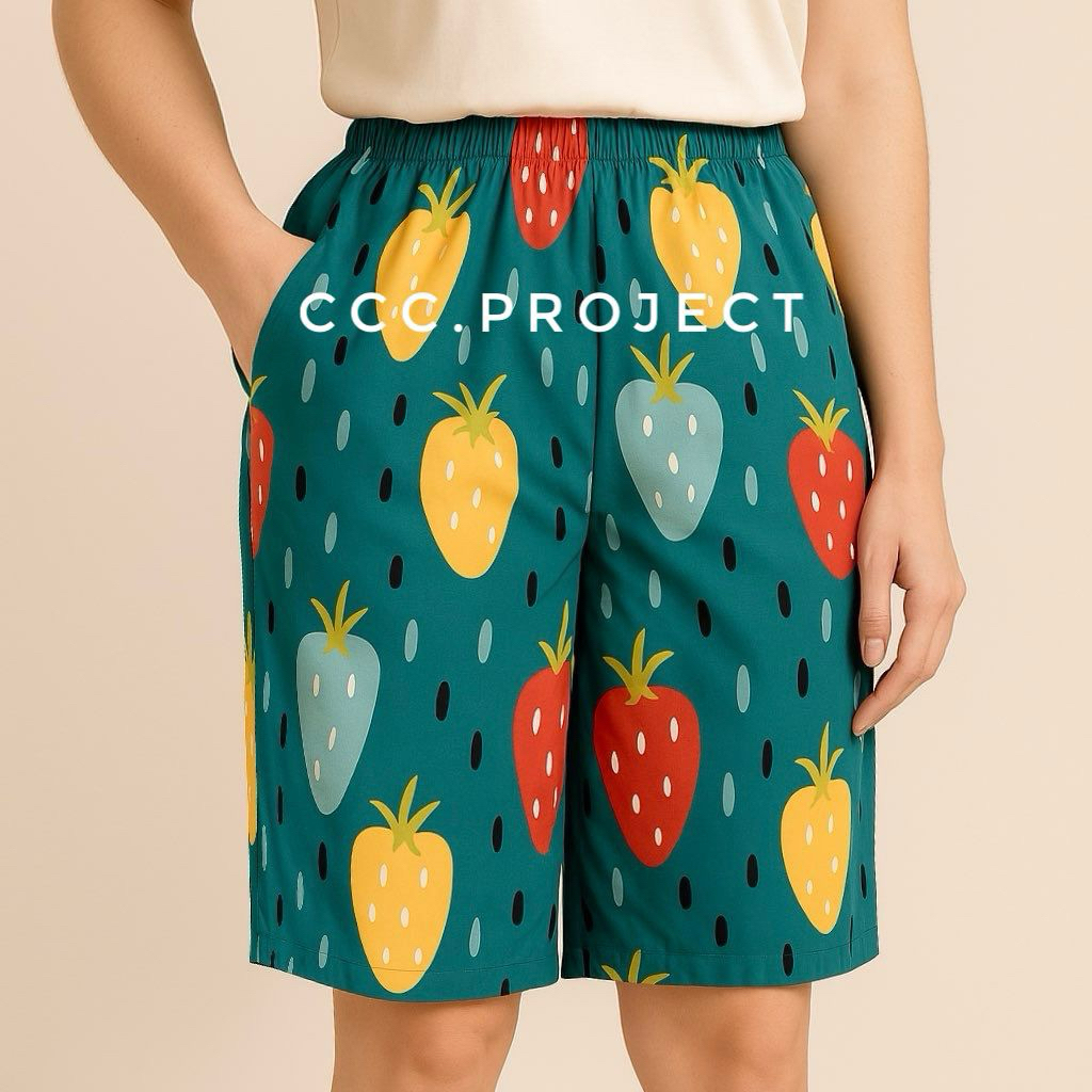 L SELUTUT Celana pendek wanita katun celana santai