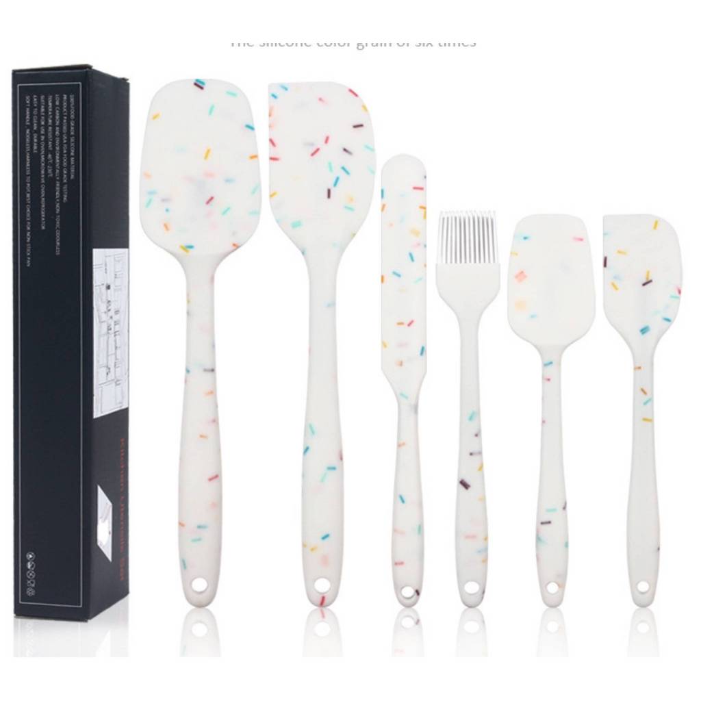 Set Spatula & Kuas Silikon Premium 6in1 | Spatula Silicone | Spatula Silikon Set | Spatula Kuas Sili