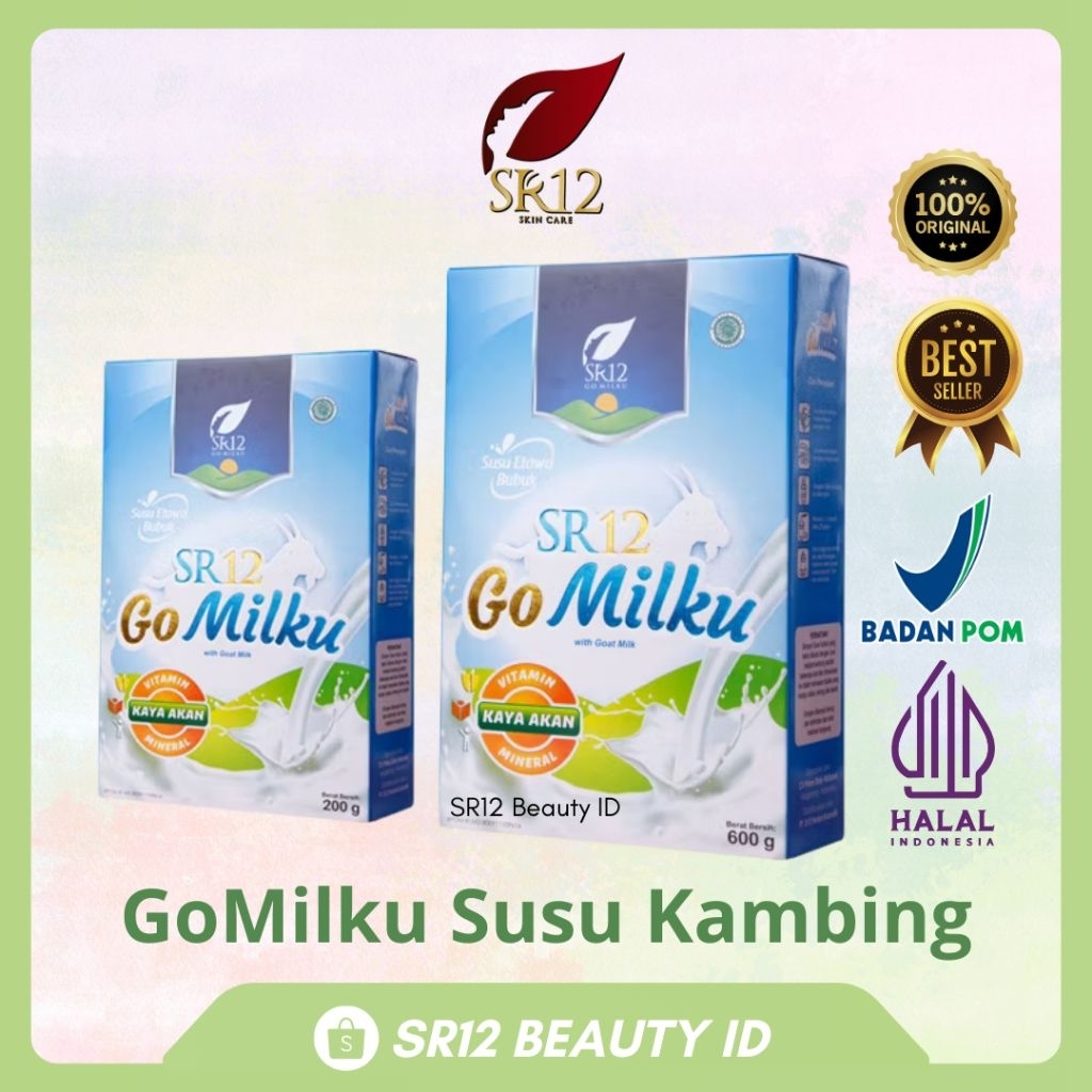 

SR12 Beauty ID - ORIGINAL Susu Gomilku SR12 Halal Susu Kambing Etawa Bubuk Kualitas Premium Atasi Masalah Lambung / Menambah Nafsu Makan / Meningkatkan Kecerdasan Otak