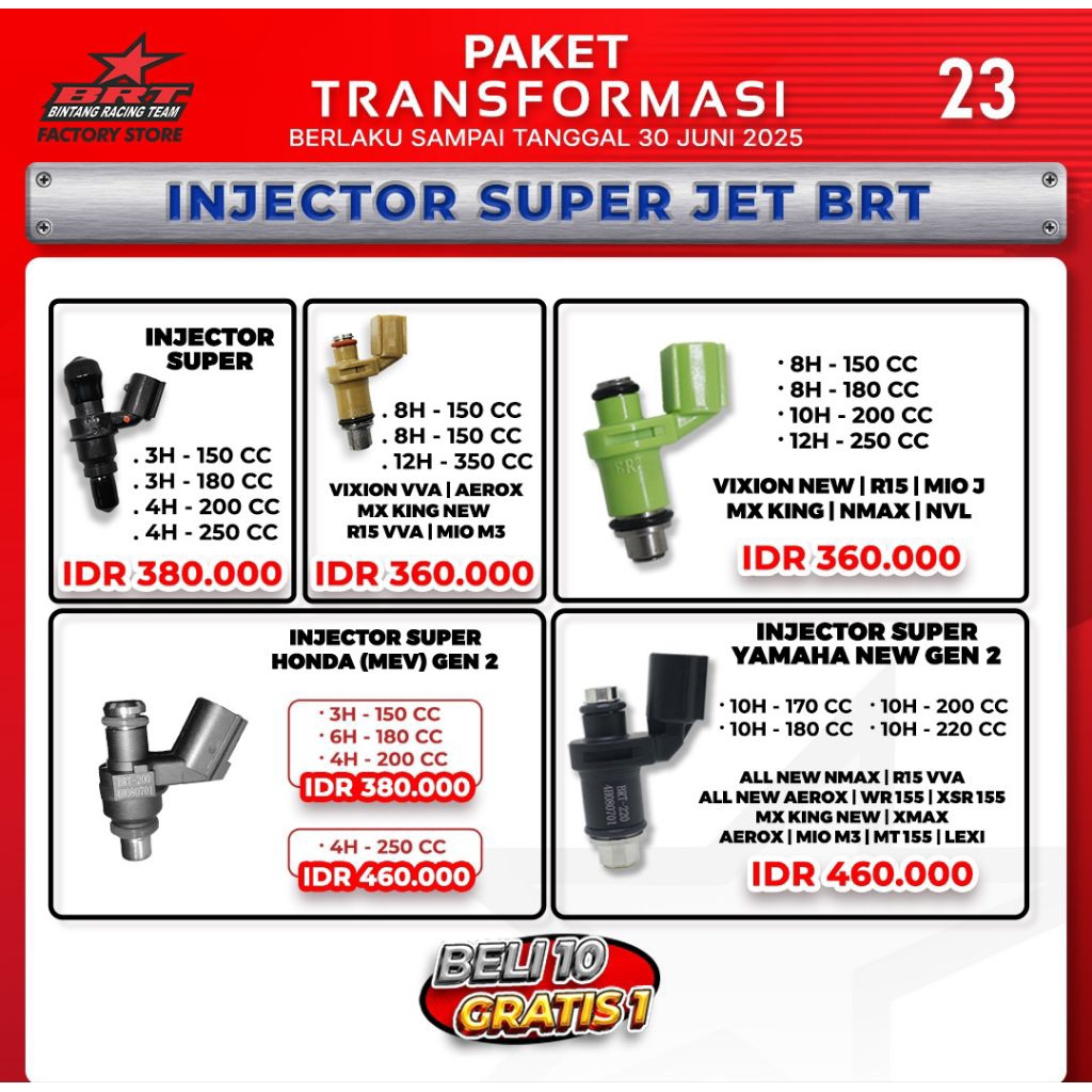 Injektor BRT Honda Series