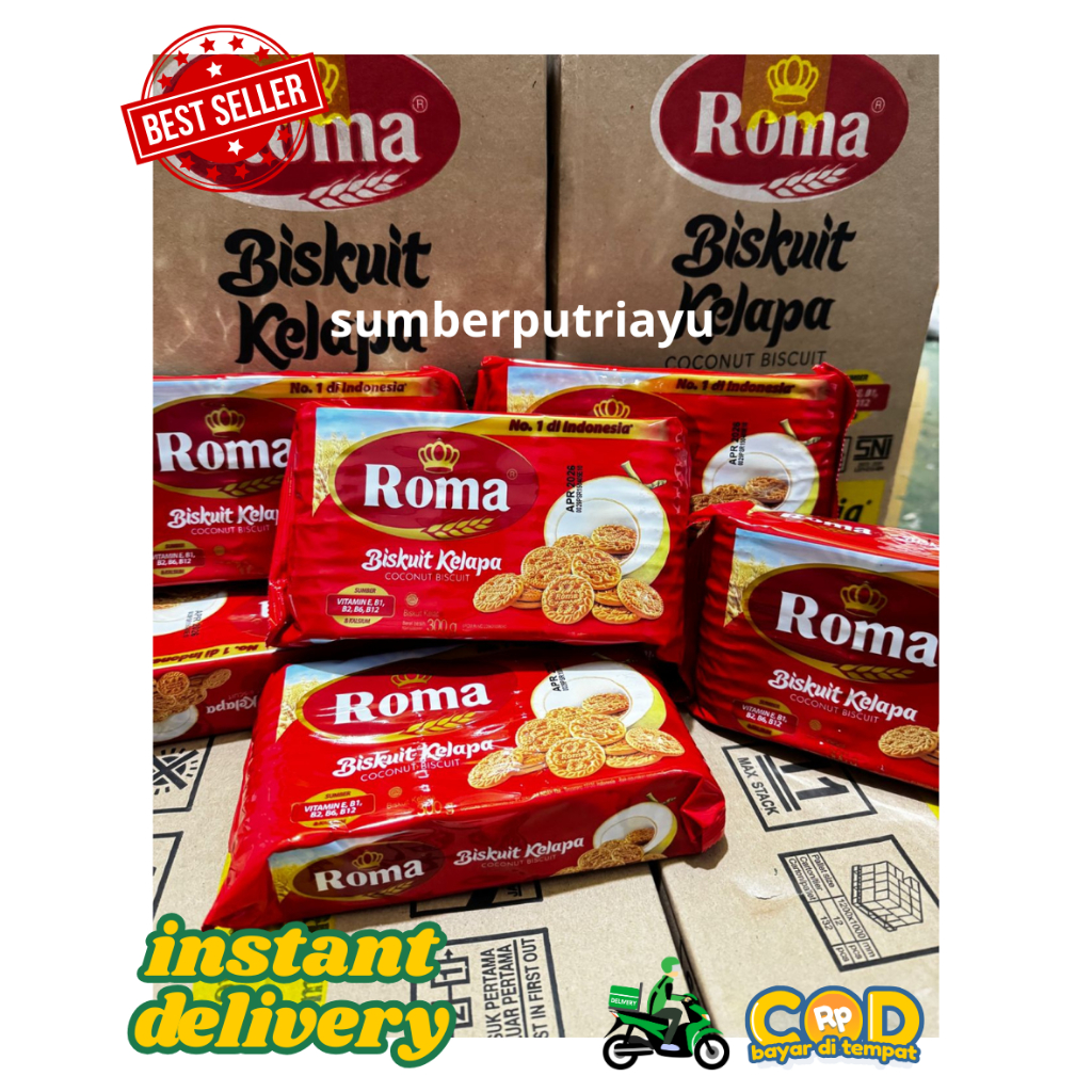 

(INSTANT) ROMA BISKUIT KELAPA BERAT 300Gr FAMILY PACK 1 PCS