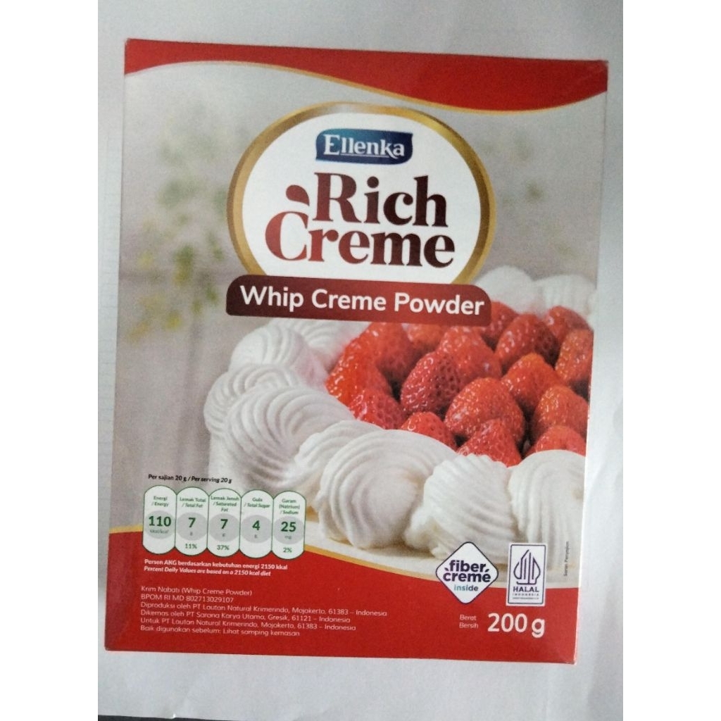 

ellenka rich creme whip creme powder 200g