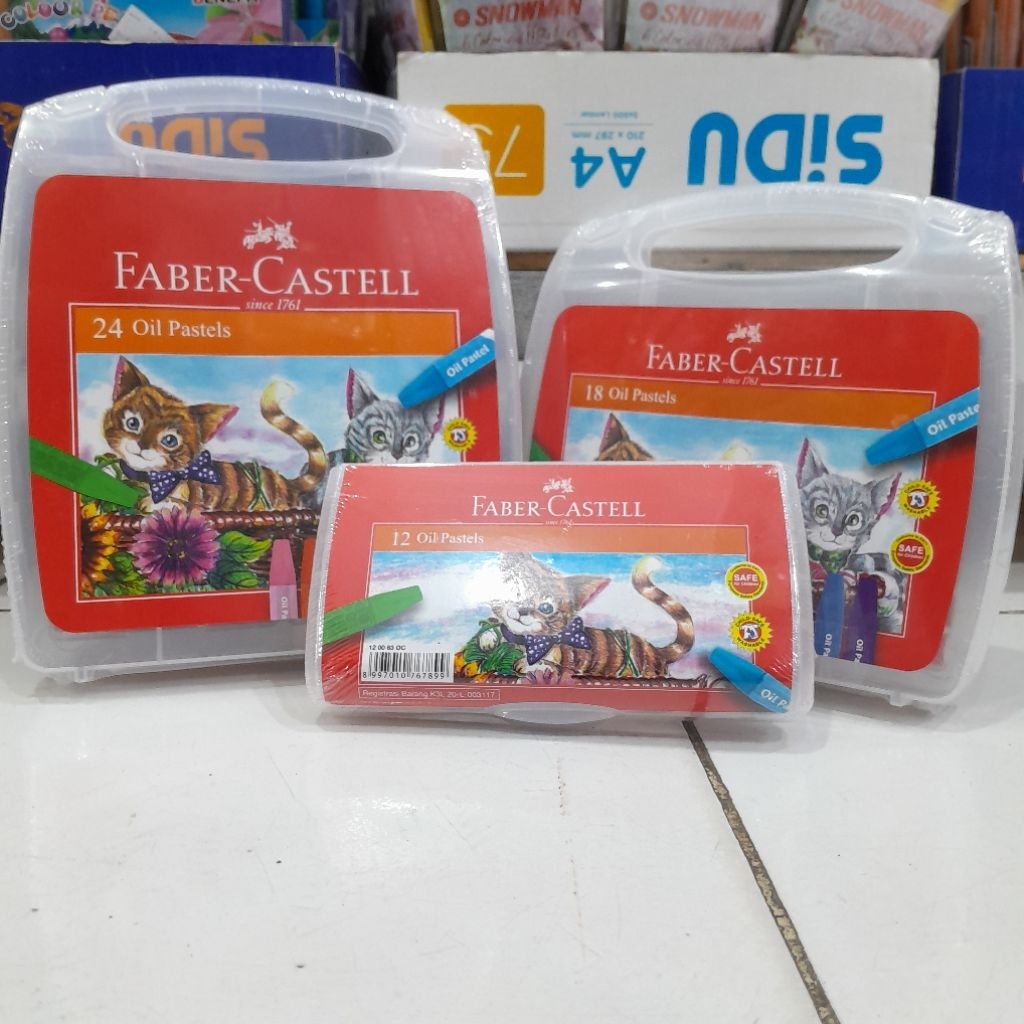 

CRAYON FABER CASTELL / OIL PASTEL / CRAYON MEWARNAI / 12,18,24 WARNA