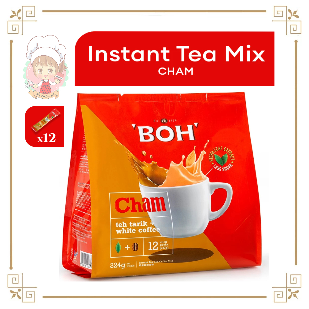 

BOH Cham - Teh Tarik + White Coffee (12sachet)