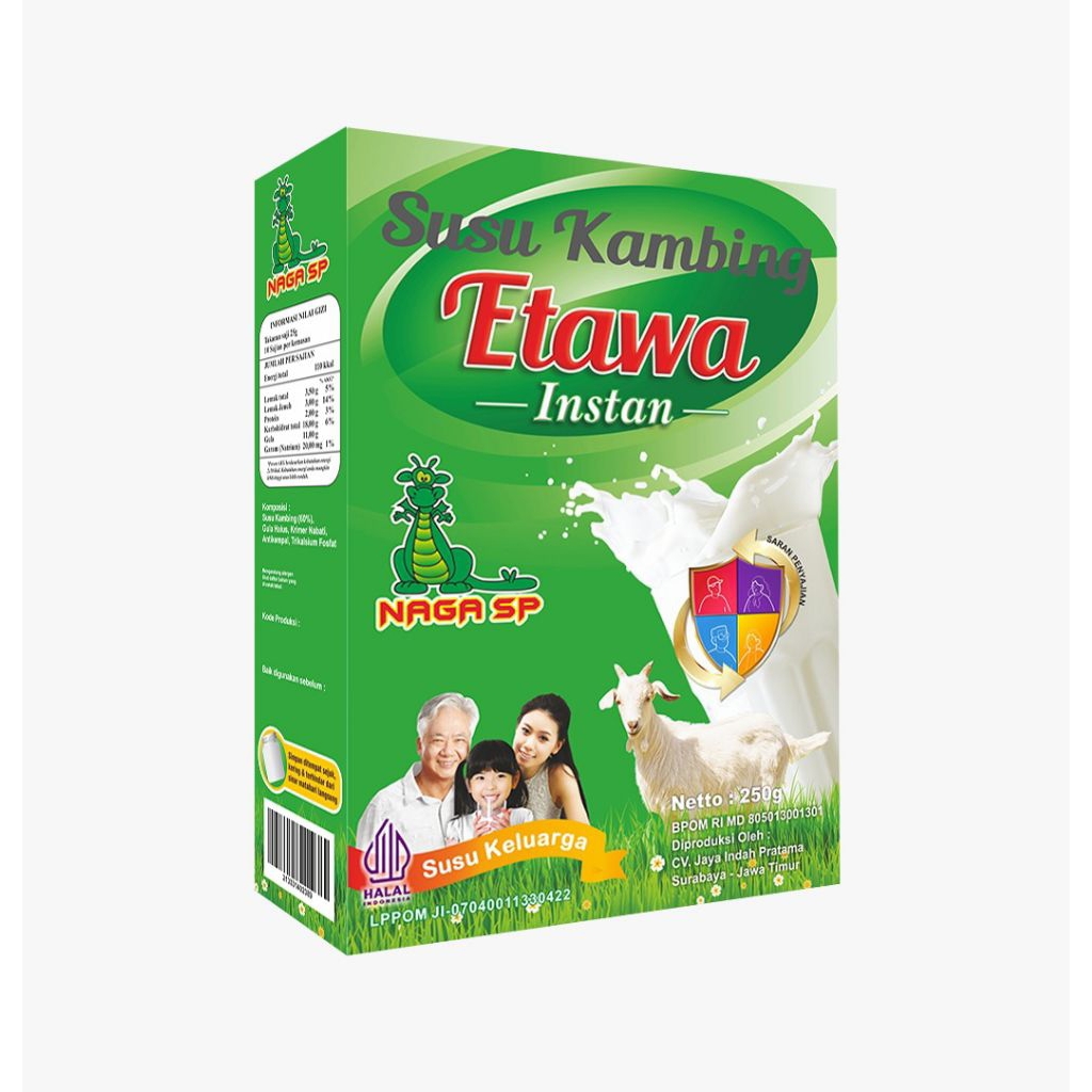 

(BELI 5 GRATIS 1 SARI REMPAH) SUSU KAMBING ETAWA NAGA SP 250GR