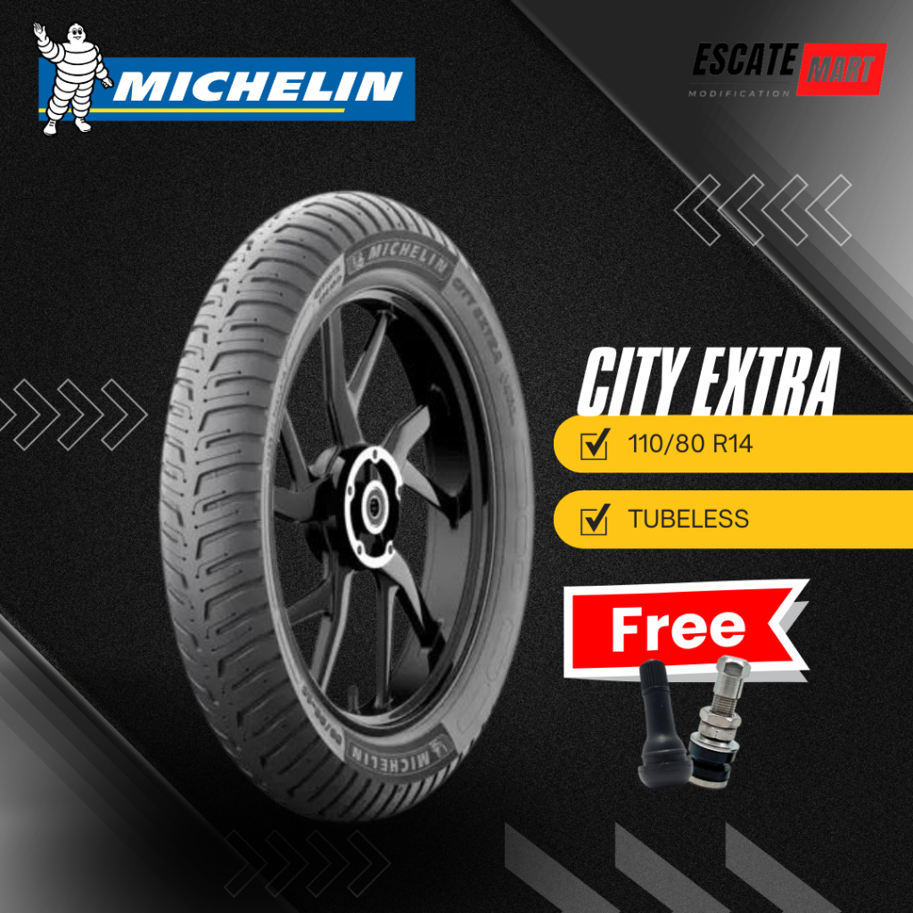 Michelin City Extra 110/80-14 Tubeless - Ban Motor Michelin City Extra 110/80 Ring 14 Tubeless