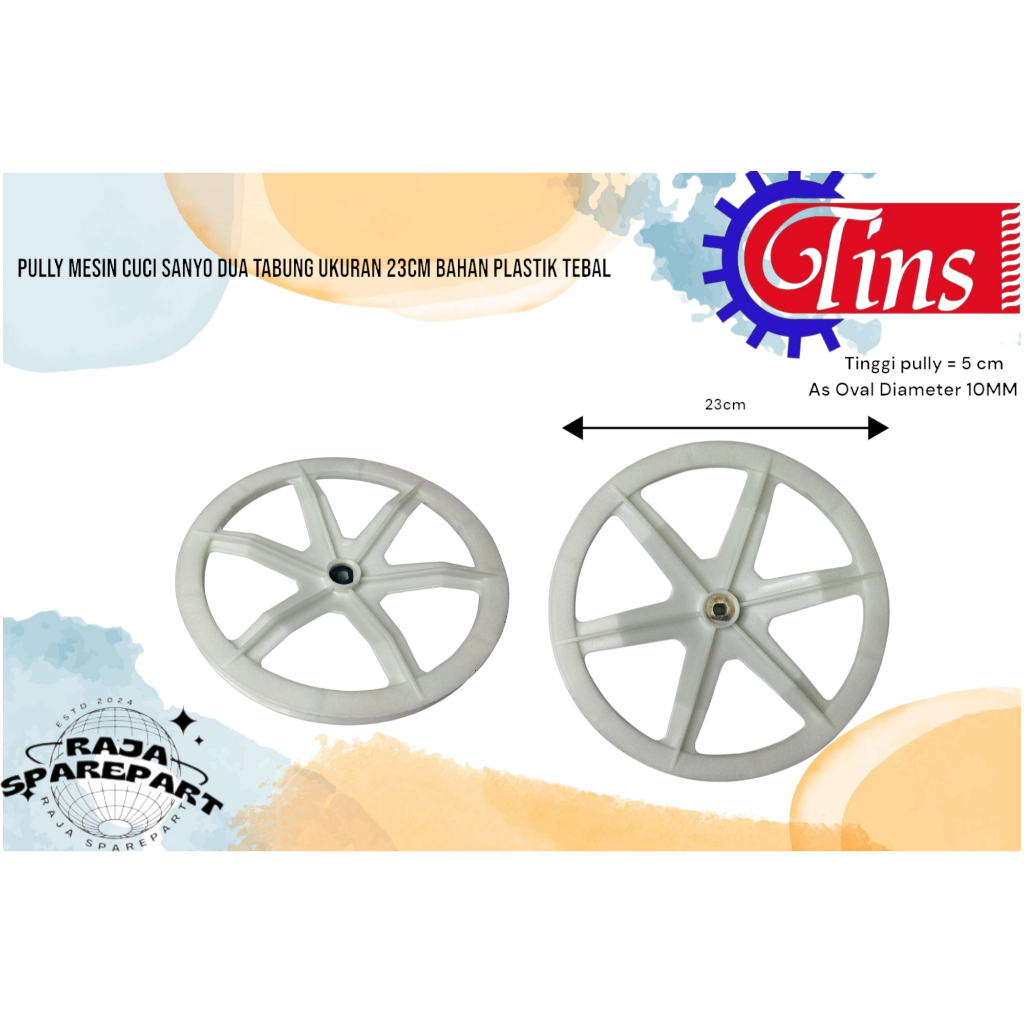 PULLY MESIN CUCI SANYO DUA TABUNG UKURAN 23CM BAHAN PLASTIK TEBAL