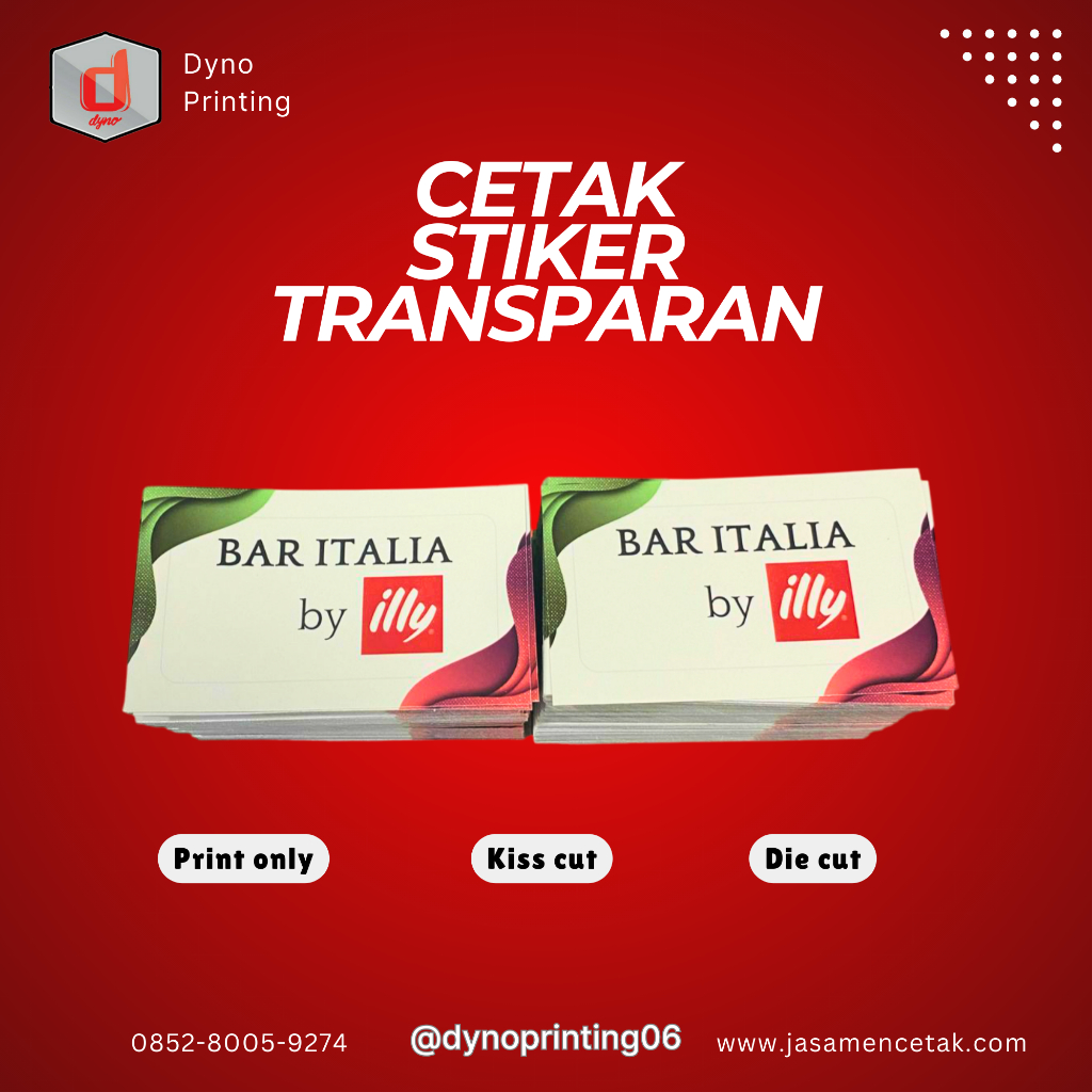 

Cetak Stiker Transparan A3+ Murah | print only | kiss cut