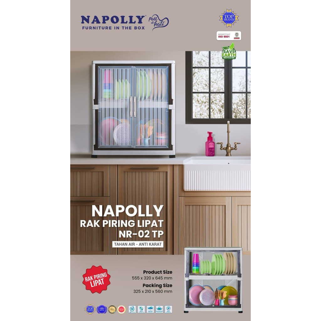 rak piring plastik tertutup