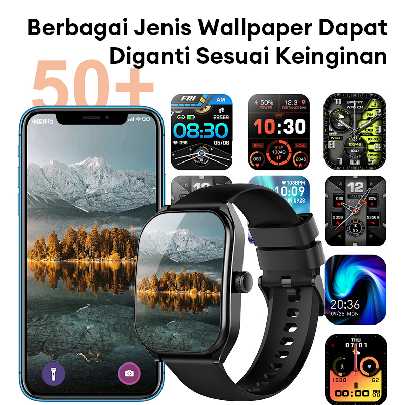 TERBARU Aolon Curve Jam Tangan Smartwatch Wanita Original IP68 Waterproof Sports Fitness Tracker