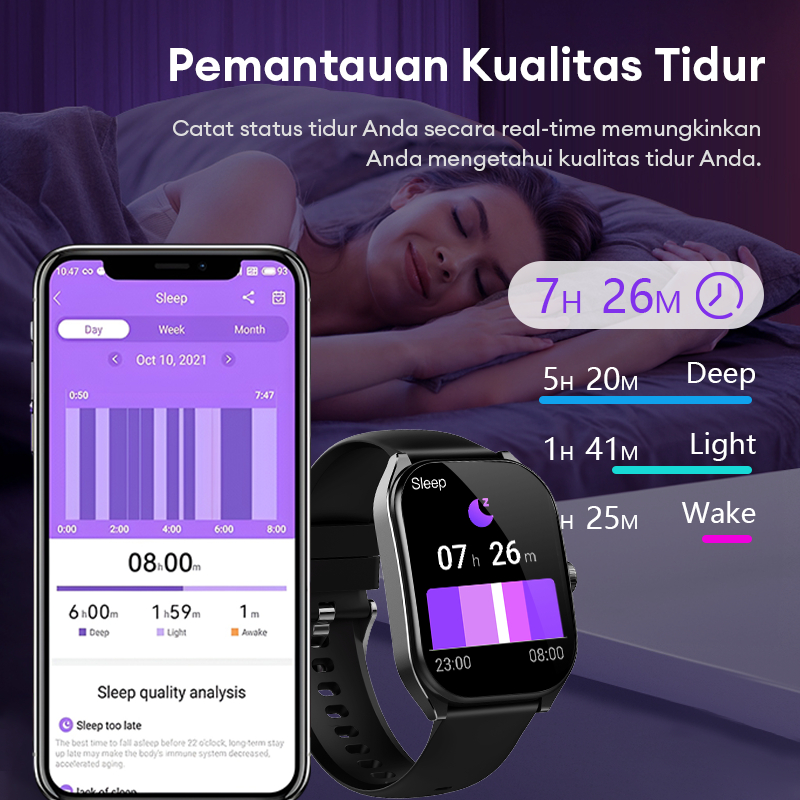 PROMO TERBARU AOLON CURVE JAM TANGAN SMARTWATCH WANITA ORIGINAL IP68 WATERPROOF SPORTS FITNESS