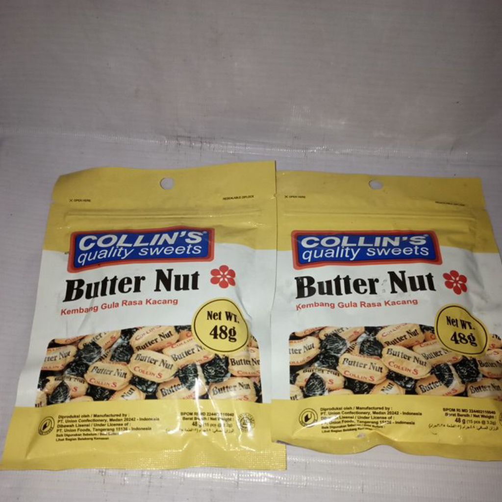 

Permen Butter Nut Collins 48gr isi 15pcs