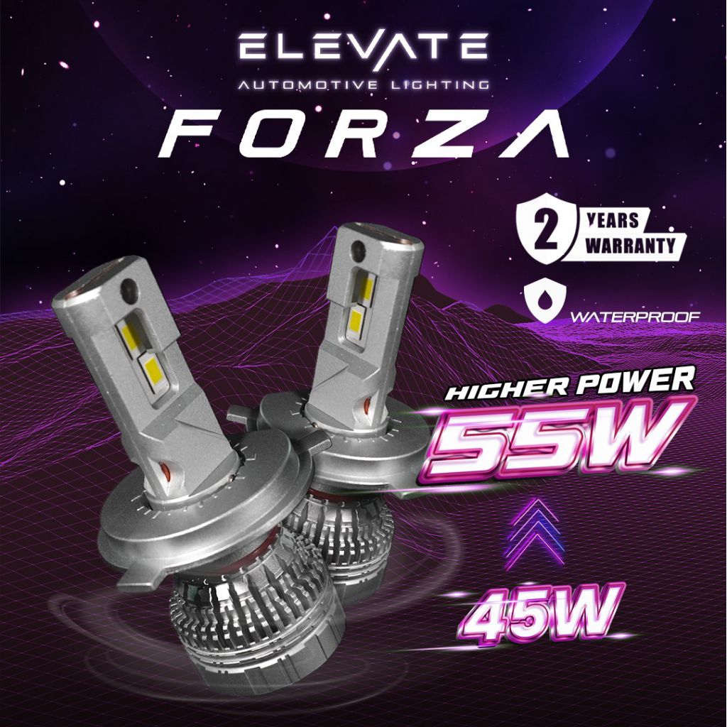 LED H4 Headlamp Elevate FORZA LED 6500K ; 6000K 55W