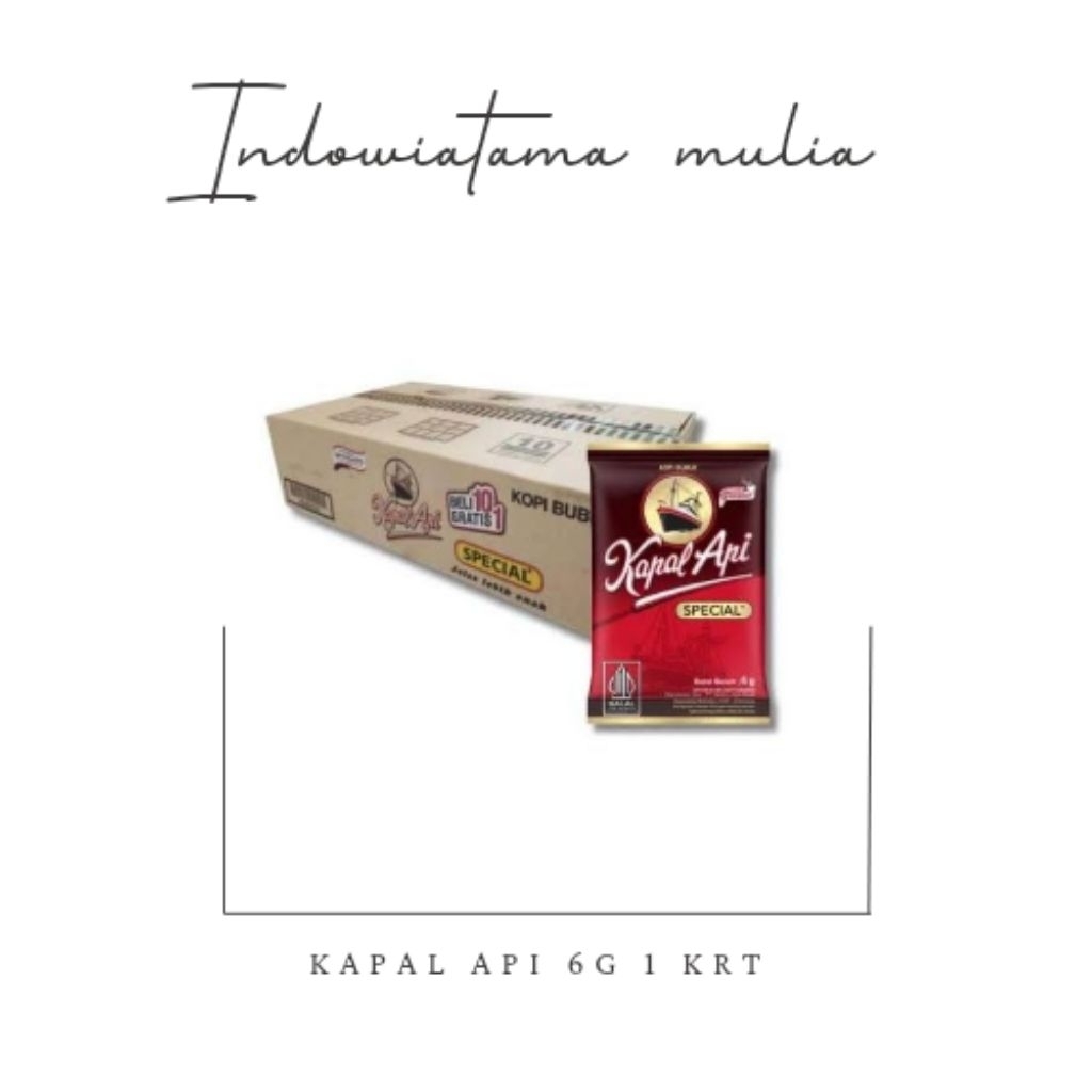 

KOPI HITAM TANPA GULA KOPI KAPAL API MINI KECIL 6 GRAM PER DOS