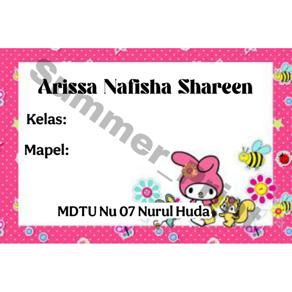 

STIKER LABEL BUKU ANAK BISA CUSTOM NAMA DAN NAMA SEKOLAH