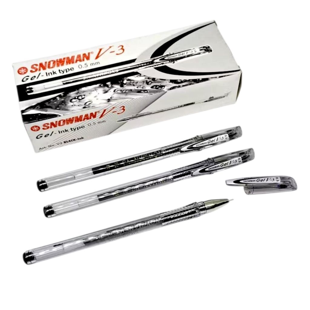 

[BOX/12PCS] SNOWMAN GEL PEN V-3 PULPEN
