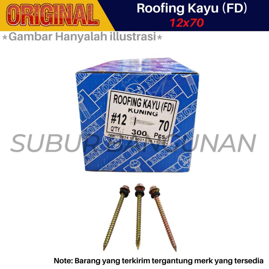 [PER KOTAK] Sekrup ROOFING KAYU / ROOFING KASAR 12X70 (7cm)