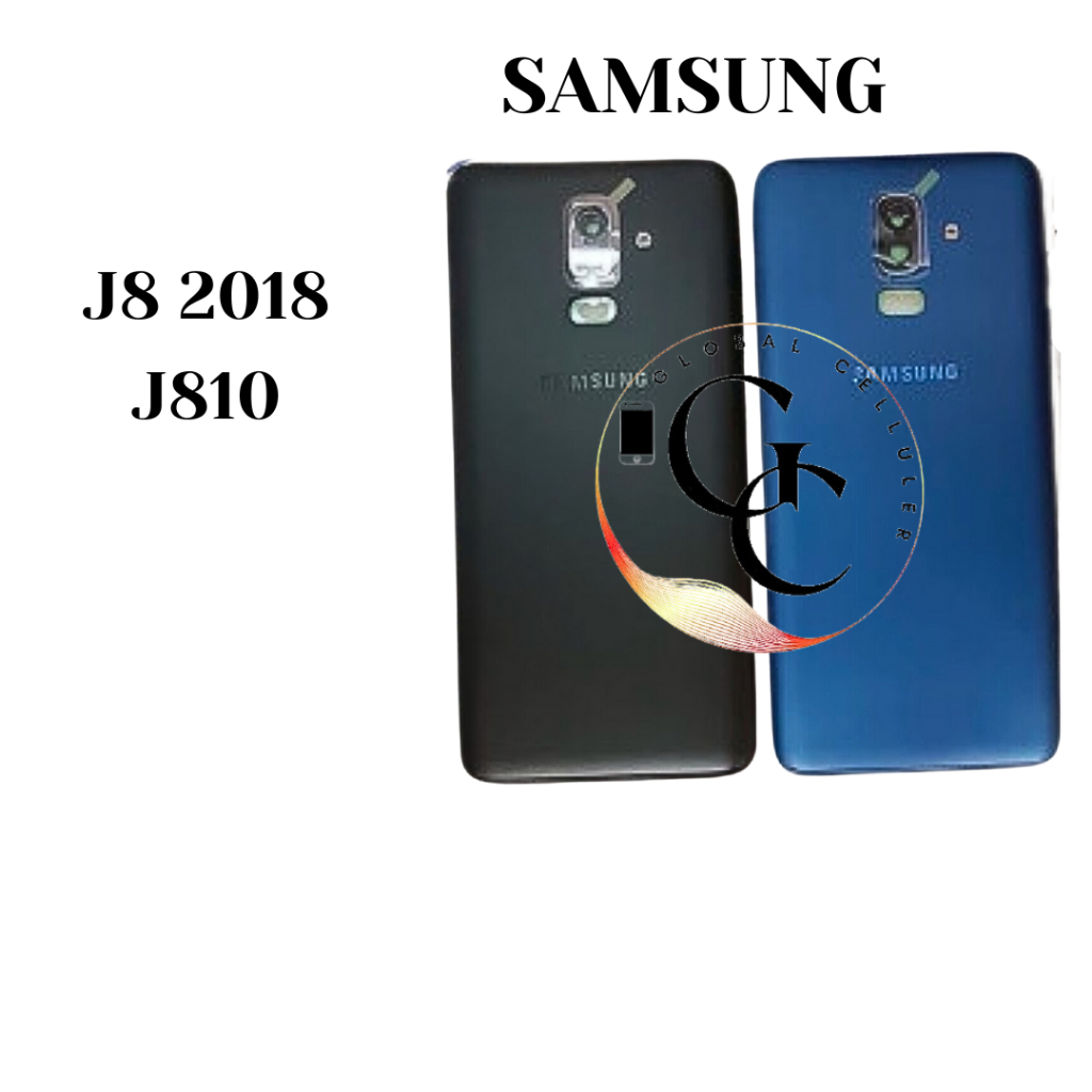 Backdoor Samsung J8 2018 J810 Original (Tulang Samping penutup mesin)