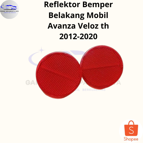 Reflektor Bemper Belakang Mobil Avanza Veloz th 2012-2020