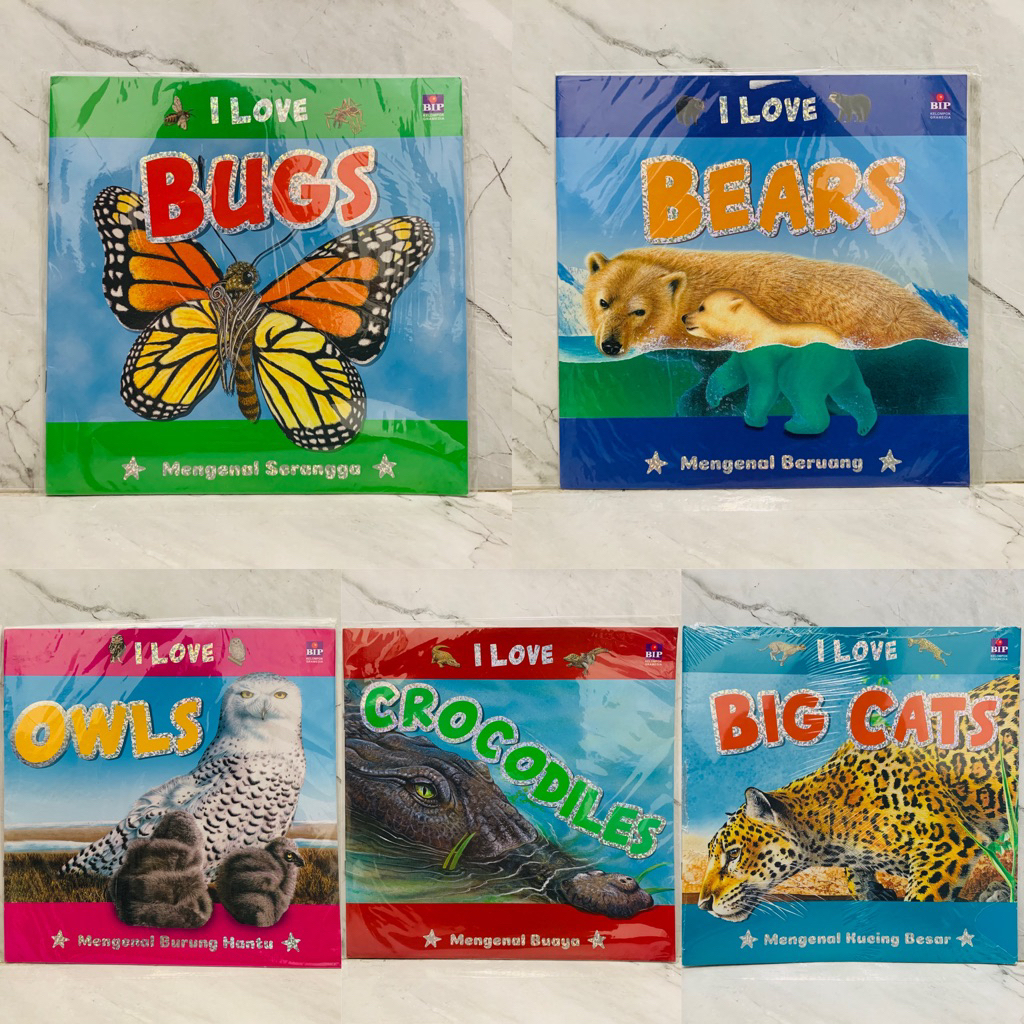 Buku Pengetahuan Anak I Love Bears  Mengenal Beruang / I Love Big Cat Mengenal Kucing Besar / I Love