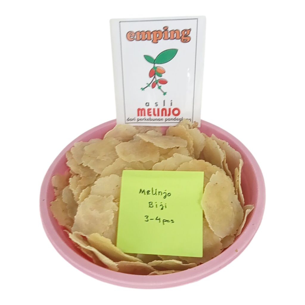 

emping melinjo mentah tipis ceprek biji 3 kemasan 1kg