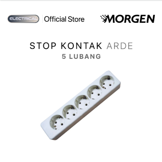 Morgen Stop Kontak MG-7105 5 Lubang Arde