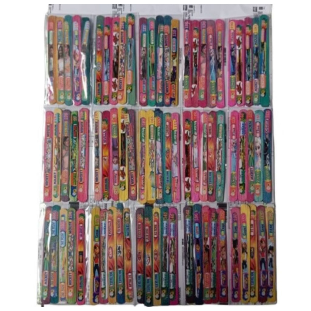 MAINAN STIK ES KRIM GEBRAK MOTIF KARTUN 1 LEMBAR