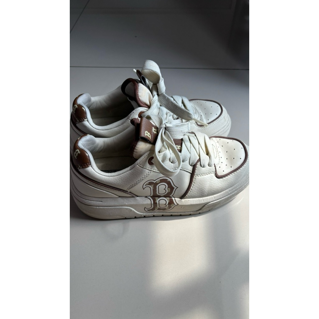 Sepatu MLB Chunky Liner Classis Monogram Boston Beige / MLB Original