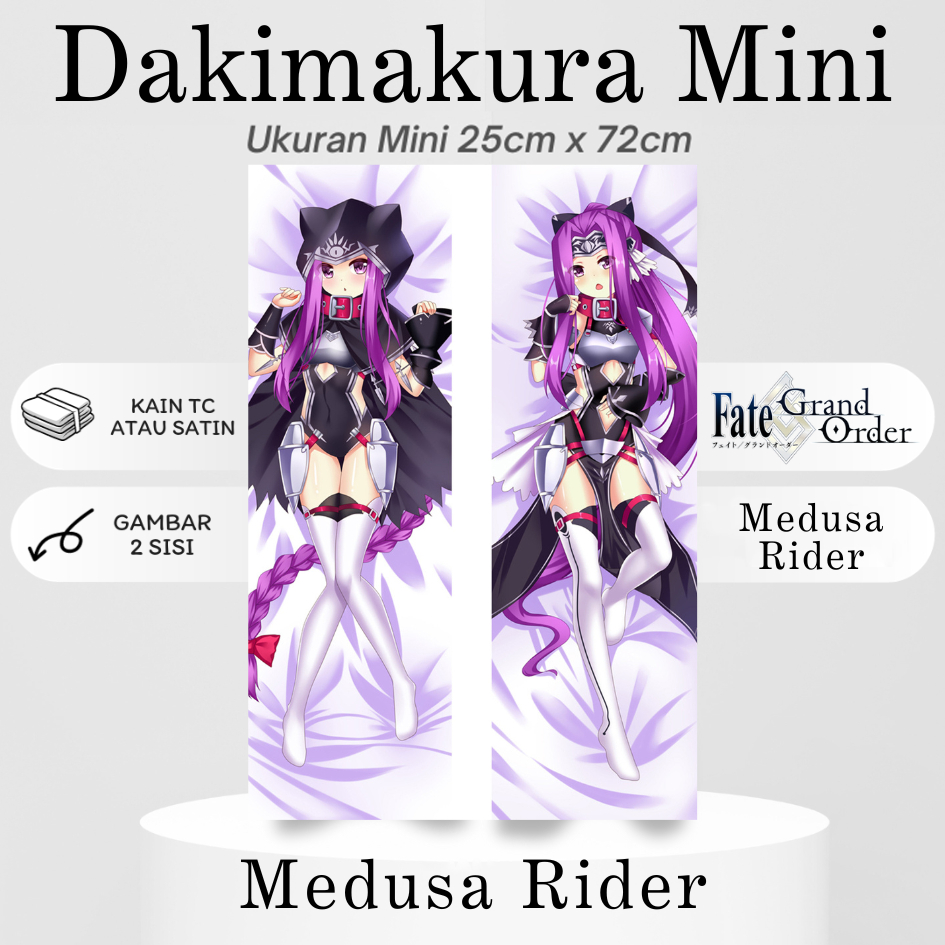 DAKIMAKURA Mini MEDUSA RIDER FGO - Sarung bantal Mini Waifu Anime FATE GRAND ORDER