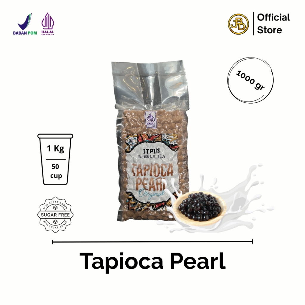 

TAPIOCA PEARL BLACK ITPIN 1 KG/ BOBA HITAM - JBD | HALAL