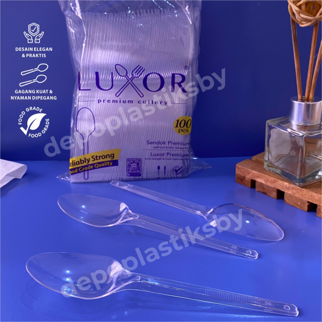 SENDOK MAKAN LUXOR / SENDOK MAKAN PLASTIK / SENDOK CATERING / SENDOK MAKAN BENING / SENDOK MAKAN MUR