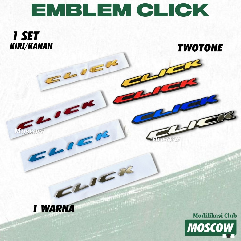 EMBLEM VARIO CLICK / SET 2 PCS EMBLEM LOGO 3D TIMBUL KLICK DECAL EMBLEM BADGE BODY / HONDA CLICK THA
