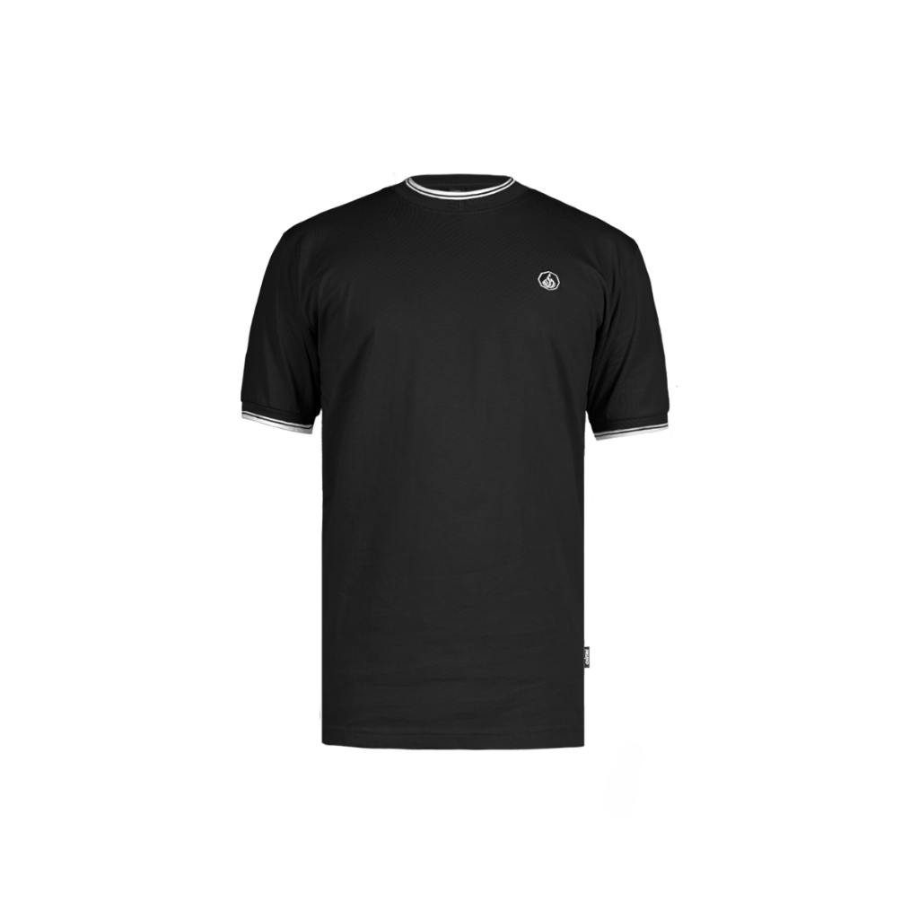 Prung Bizta Kaos Ringer Tee Warna Hitam Tshirt Hitam