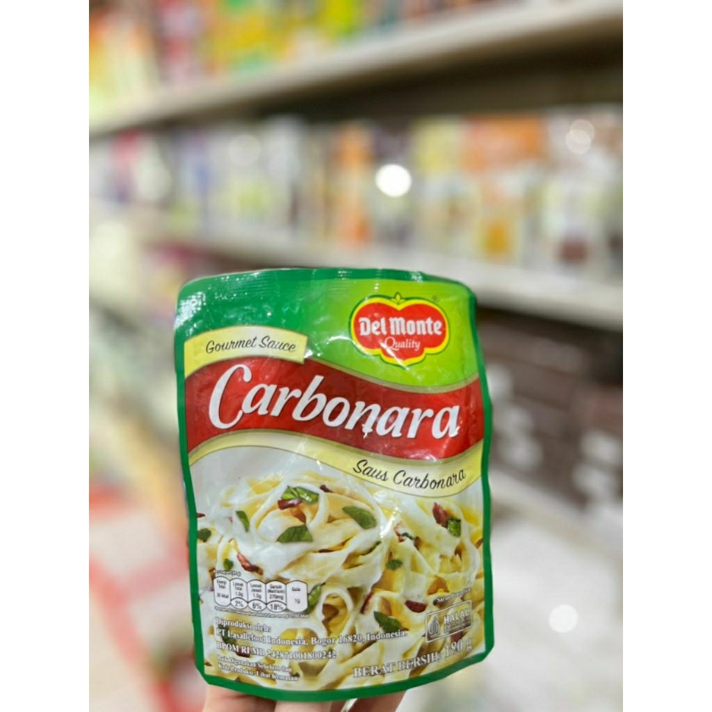 

DelMonte Carbonara / Saus Carbonara / Gourmet Sauce 180gr