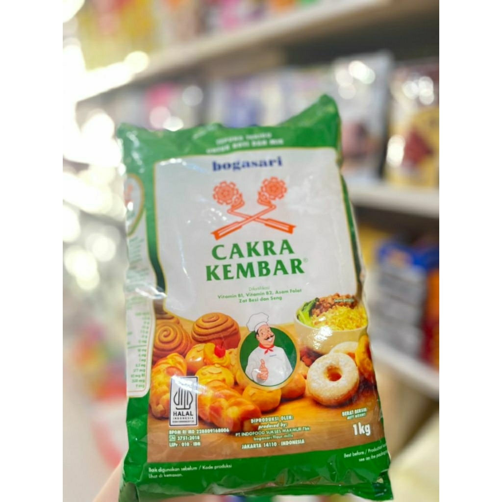 

Bogasari Cakra Kembar / Tepung Terigu / Tepung Cakra Kembar 1kg