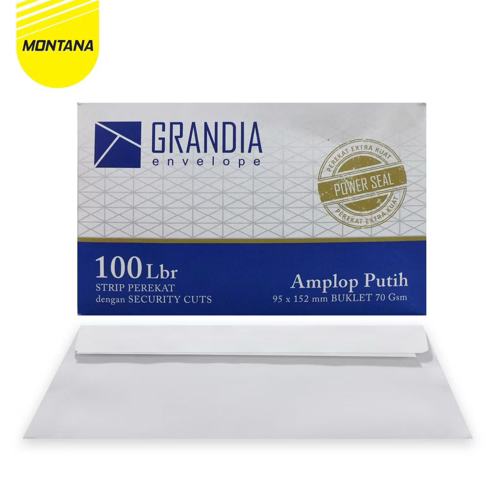 

amplop putih ukuran 95x152 mm