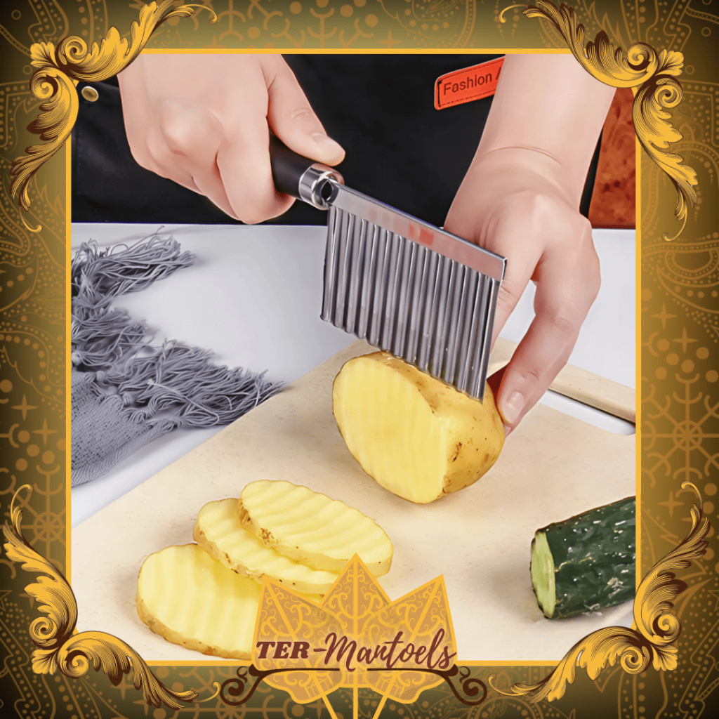 Pisau Pemotong Kentang / Pisau Pemotong Sayur Serbaguna  / Pisau Kentang Bergelombang