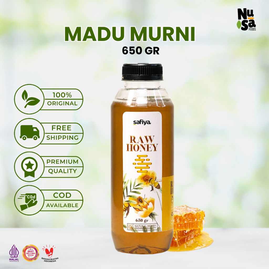 

Madu Murni Safiya 650 Gram | Multiflora Raw Honey 100% Asli