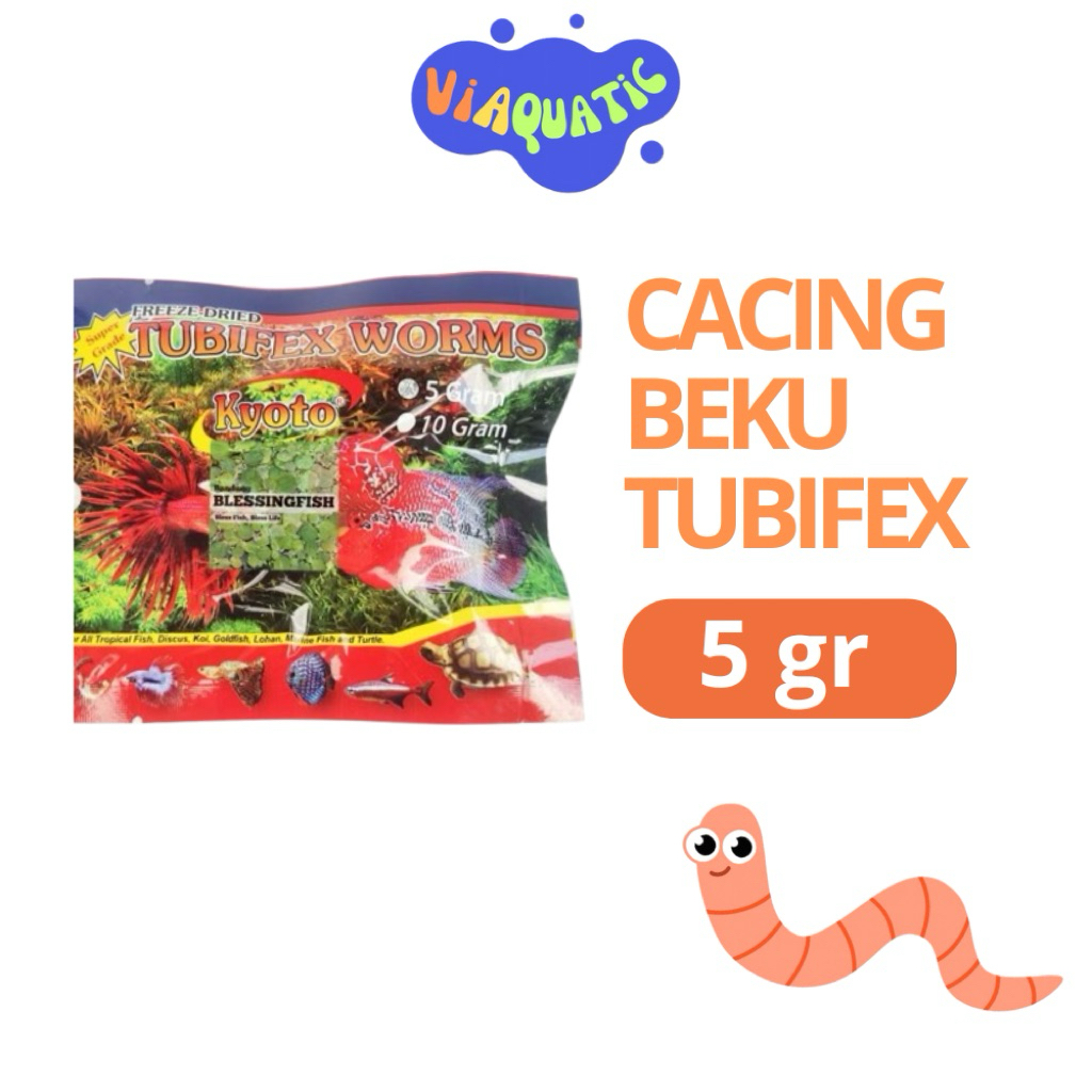 Cacing Sutra Kering Tubifex Worms Kyoto 5gr Cacing Beku Kering Caker viaquatic