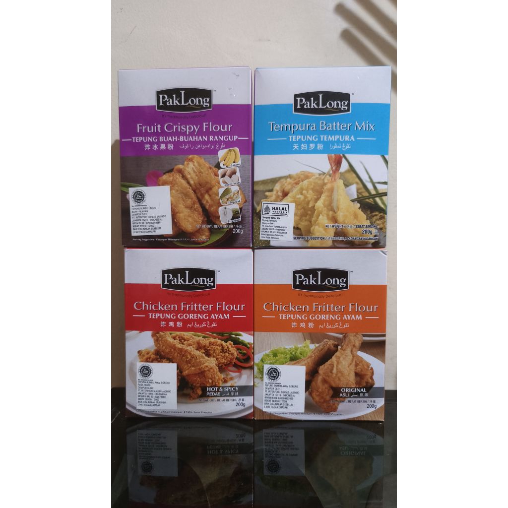 

PAK LONG TEPUNG BUMBU AYAM CHICKEN FRITTER FLOUR / TEMPURA BATTER MIX / JAPANESE BREADCRUMBS / FRUIT CRISPY FLOUR 200GR
