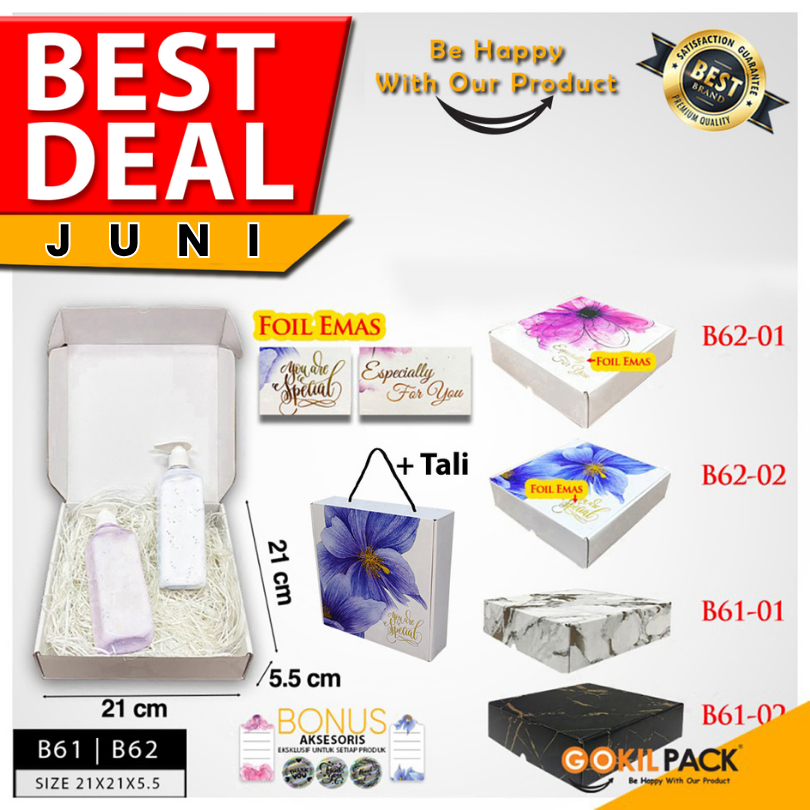 

Kotak Kado Besar - Box packaging hadiah Motif Bunga - B61